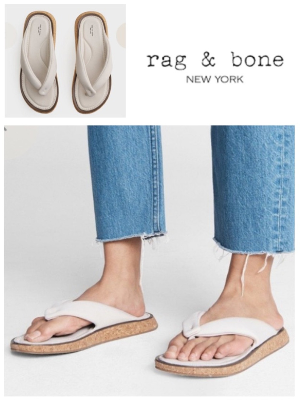 rag & bone ‘Parque’ thong sandal in Paloma